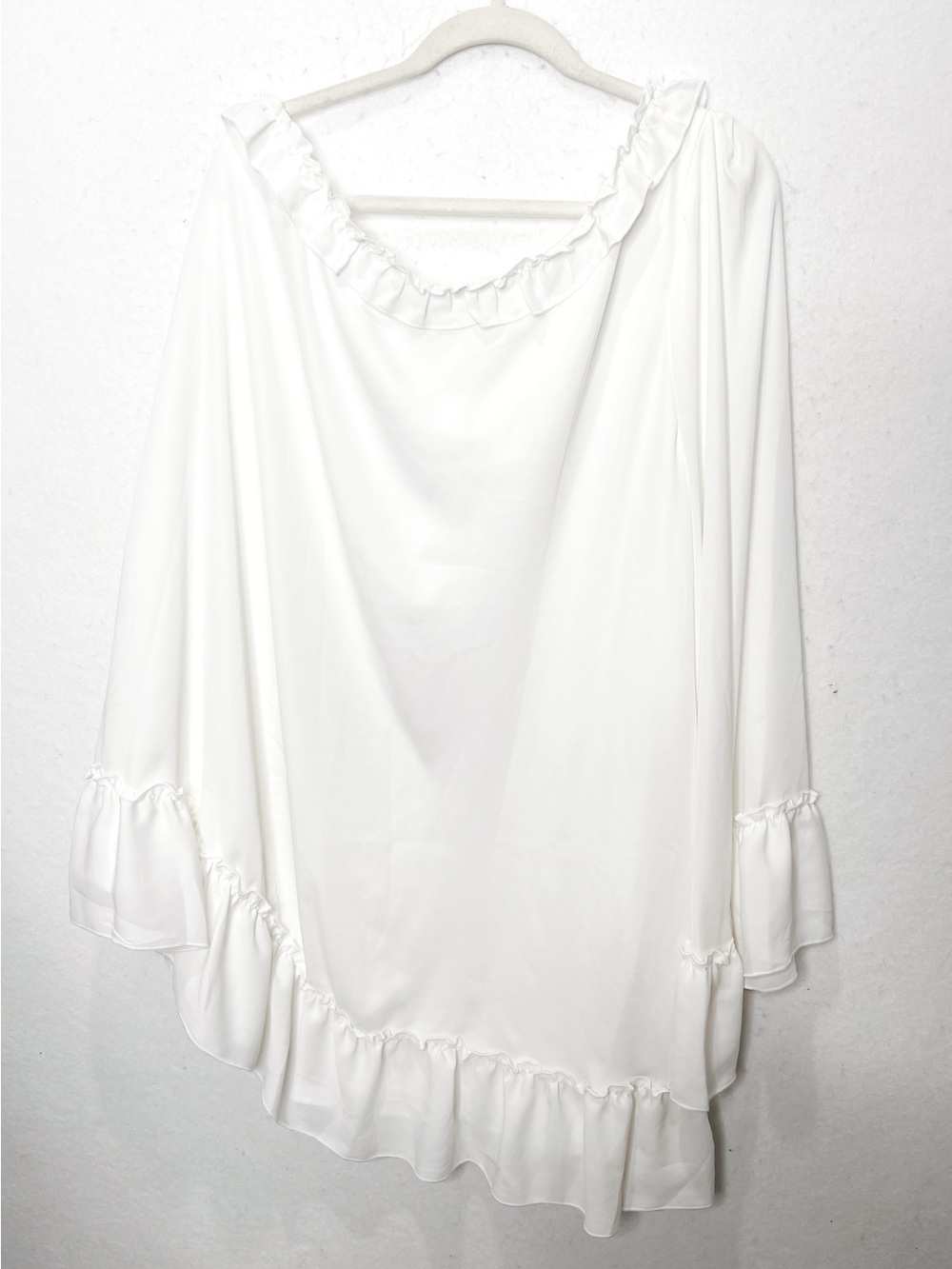 Show Me Your Mumu Wonder Mini Dress White Silky Crepe Mumu Weddings XXL NWT - Picture 4 of 9